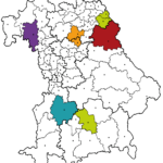 Dekanatslandkarte Bayern mit regionalen Kindersingtagen 2027